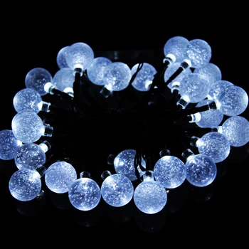 

LED String Fairy Lights New 30LEDS 6.5M Crystal Ball Solar Lamp Power Solar Garlands Garden Christmas Decor For Outdoor