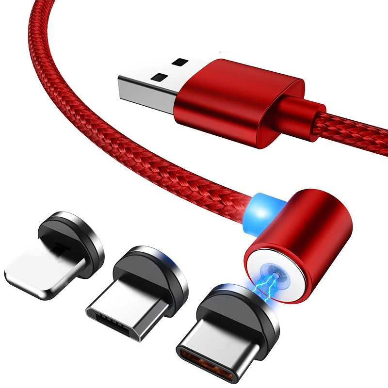 

90 Right Angle Micro Usb Cable Magnetic Charging Usb C Usbc Cable for Google 3A 3 2 XL Xiaomi Redmi 7 Oppo Reno Magnet Conector