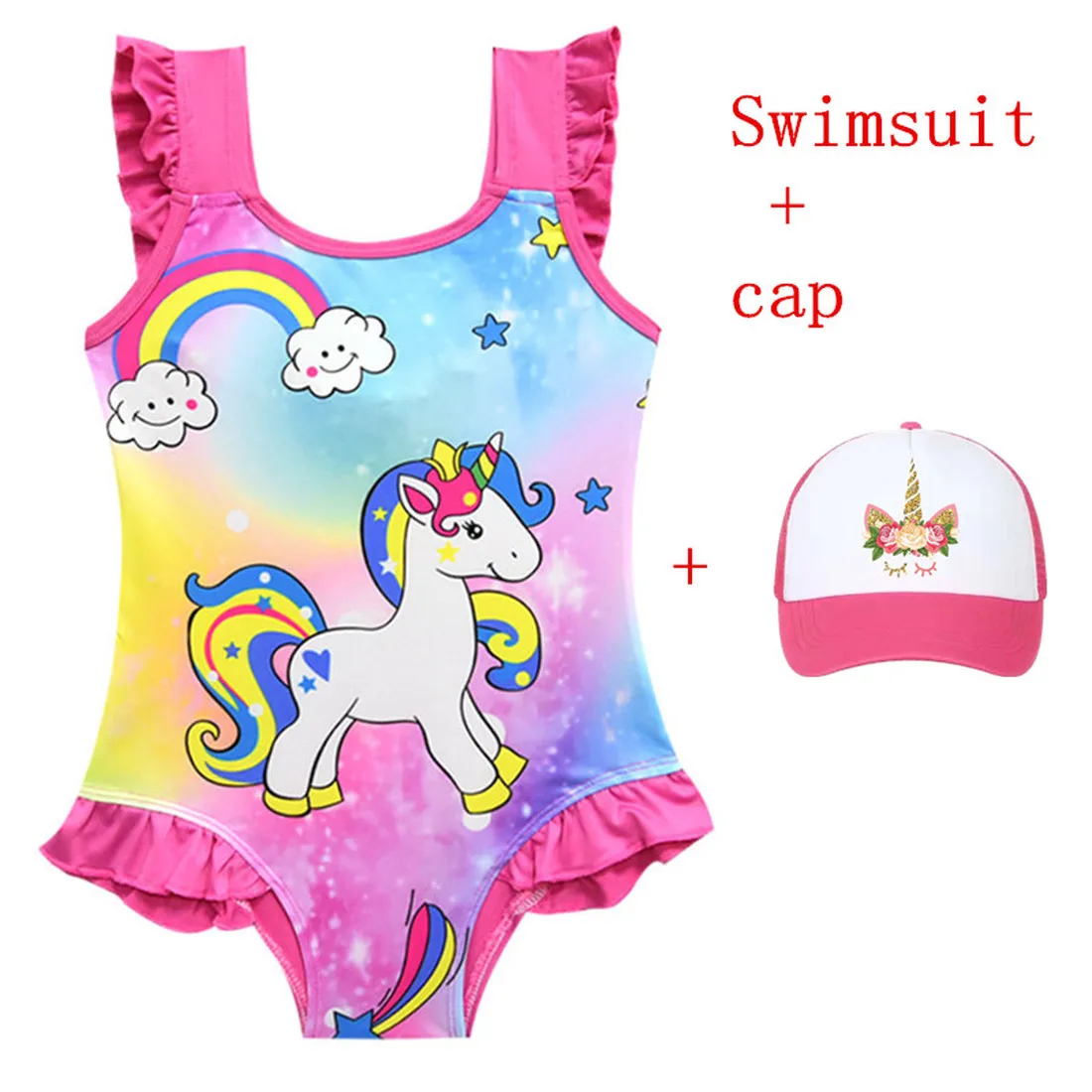

Infant Kids Baby Toddler Ladybug Dolls Girl Dress unicorn Swimwear One-Piece Swimsuit Bathing Colthes Beach Suits Girls Bikini