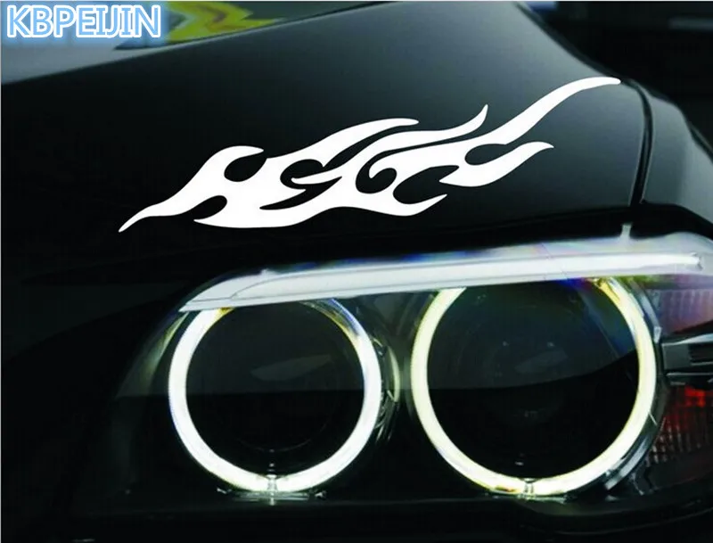Лидер продаж 2 шт. автомобильная наклейка в форме пламени капот двигателя Декор