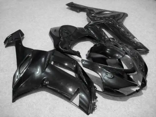 

Motorcycle Fairing kit for KAWASAKI Ninja ZX6R 636 07 08 ZX 6R 2007 2008 zx6r 07 ABS All gloss Black Fairings set+gifts KG28