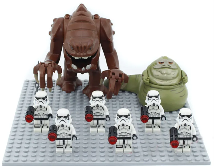 

STAR WARS 1PCS Rancor +1pcs Jabba + 6PCS Sandtrooper SET Compatible legoingly 75005 Rancor Pit building blocks bricks toys