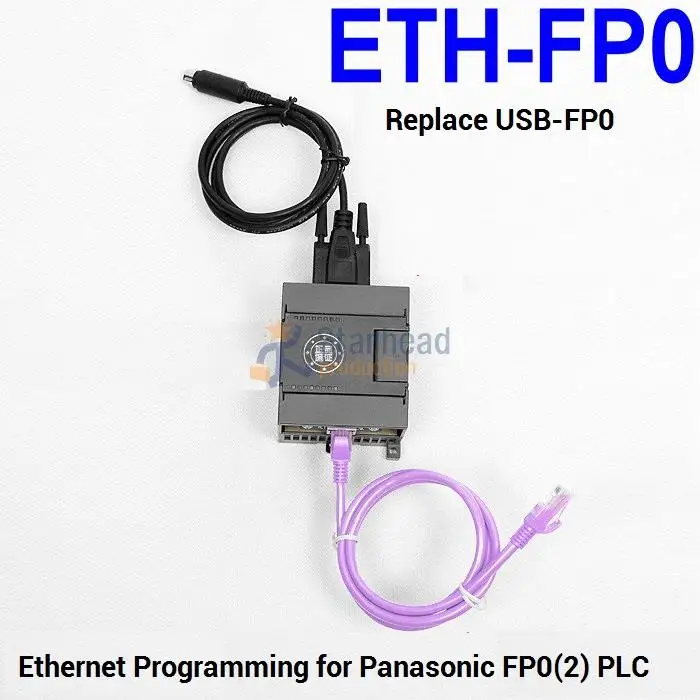 Isolated ETH-FP0 PLC Programming Adapter, for Ethernet to Panasonic FP0 FP2 PLC MD5 RS232 Port, Replace USB-FP0 Cable