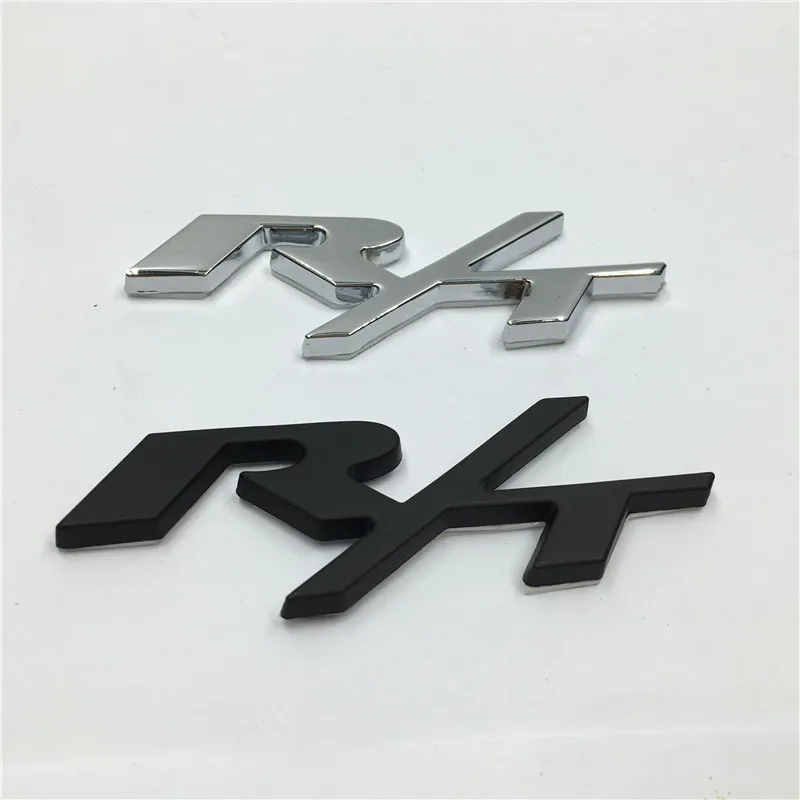RT R/T черная/серебристая металлическая Автомобильная наклейка на багажник значок наклейка для Dodge Challenger, charger