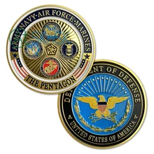 

The Pentagon Department of Defense Military Coins Army Navy Air Force Marine US Armed Force Challenge Coin Keep America Great