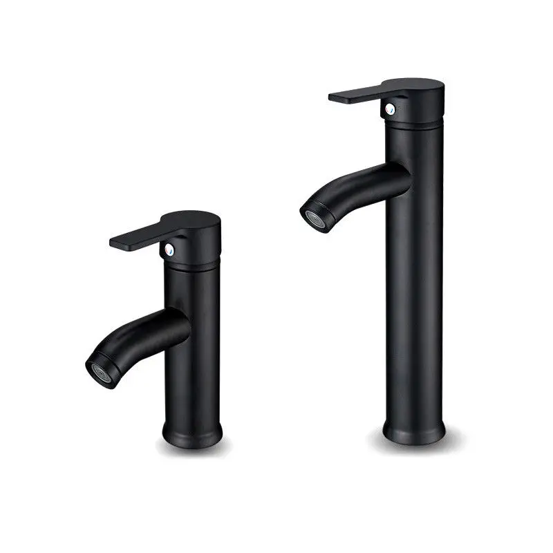 Mayitr Single Handle Bathroom Basin Faucets Cold/Hot Mixer Basin Sink Tap Black Water Kitchen Faucet Bathroom Accessories