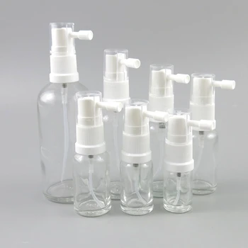 

12 X 100ml 50ml 30ml 20ml 15ml 10ML 5ML glass oral sprayer bottle 1oz Refillable Empty Glass nasal sprayer Container Packaging