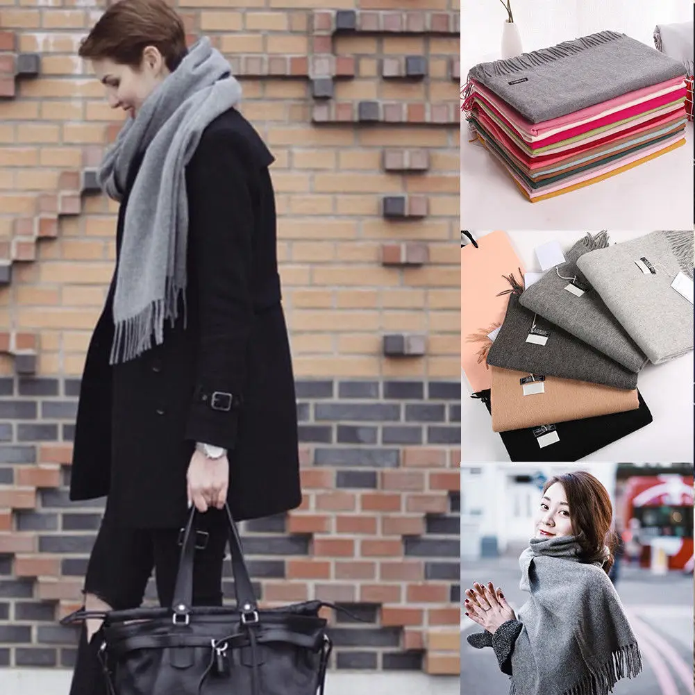 

2018 Warm Lady Womens Scarf Shawl Checked Tassel 9 Colors Available Shawl Wrap Neck Stole Pashmina Soft Scarves Fashhion