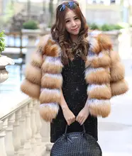 100% genuine red fox fur short coat for women, Fashion Trendy Real Fur Women’s winter jacket
