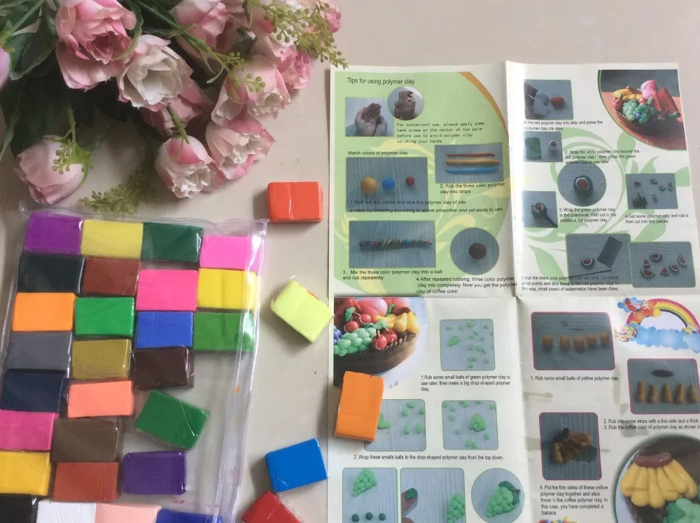 32 цвета Дети цветной запеченные fimo игровое тесто для лепки из полимерной глины/глину мягкий пластилин/масса для лепки, развивающие игрушки для детей