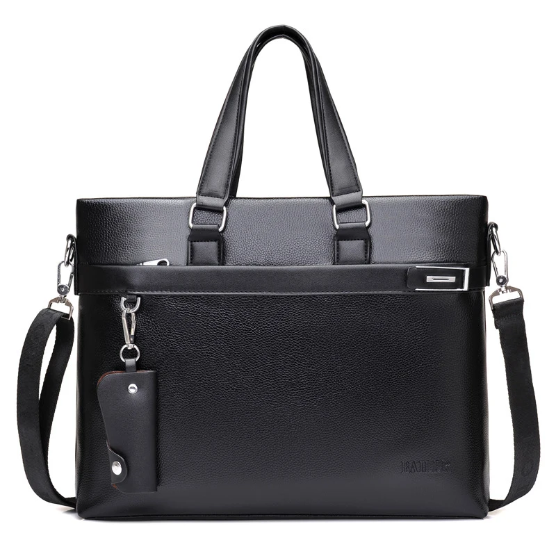 

New Luxury Leather Business Men's Briefcase Male Fashion Shoulder Bag Men Messenger Bag Boy Casual Tote Computer Bag 14 Inch