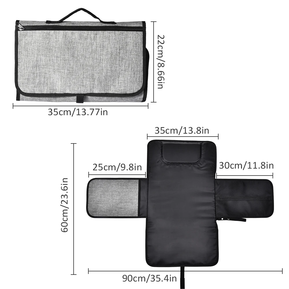 Водонепроницаемый Портативный маленьких Узорчатая пеленка изменение мама мешок многофункциональный пеленки меняется платформа висит на