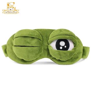 

Pepe Sad Frog Cat Eyeshade Cute Eyes Sleeping Mask Shade Cartoon Kitten Plush Stuffed Toys Animals Dolls Soft Cover Travel Gifts
