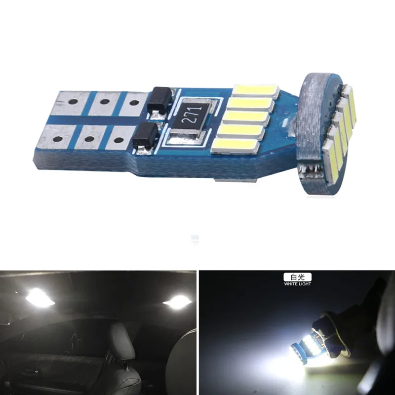 Стайлинг автомобиля W5W светодиодный T10 4014 15SMD автомобильные лампы 168 194