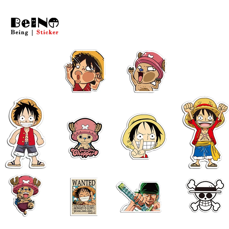 One Piece Anime Sticker Luffy Tony Chopper Cute Waterproof ...
