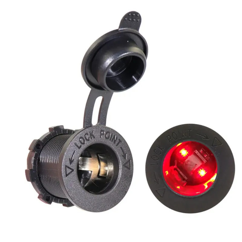

2019 12V Motorcycle Car Boat Tractor Accessory Waterproof Cigarette Lighter Power Socket Plug Outlet Car-styling