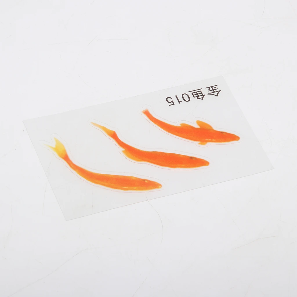 10 Sheets 3D Goldfish Clear Film Sticker, Koi Pond Painting, Resin Inclusion for Resin Craft Art ,Resin Decorative Stickers