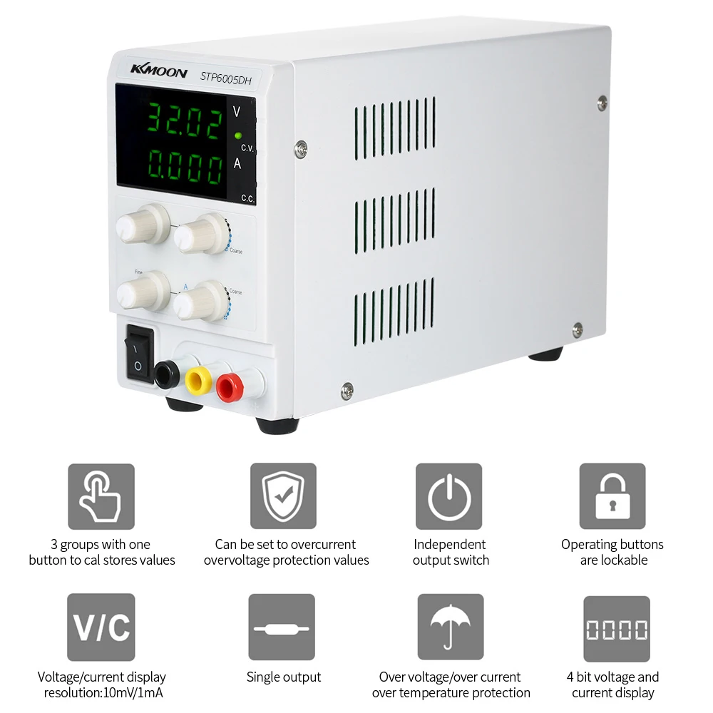 

Mini Voltage Regulator DC Switching Power Supply 4 Digits Display LED 30V 60V 0-5A High Precision Adjustable Power Supply