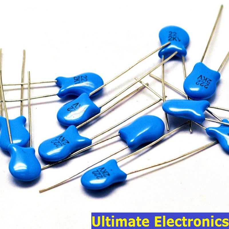 

50pcs 2.2nF 222 2KV 2200pF 2000V High Voltage Ceramic Disc Capacitor