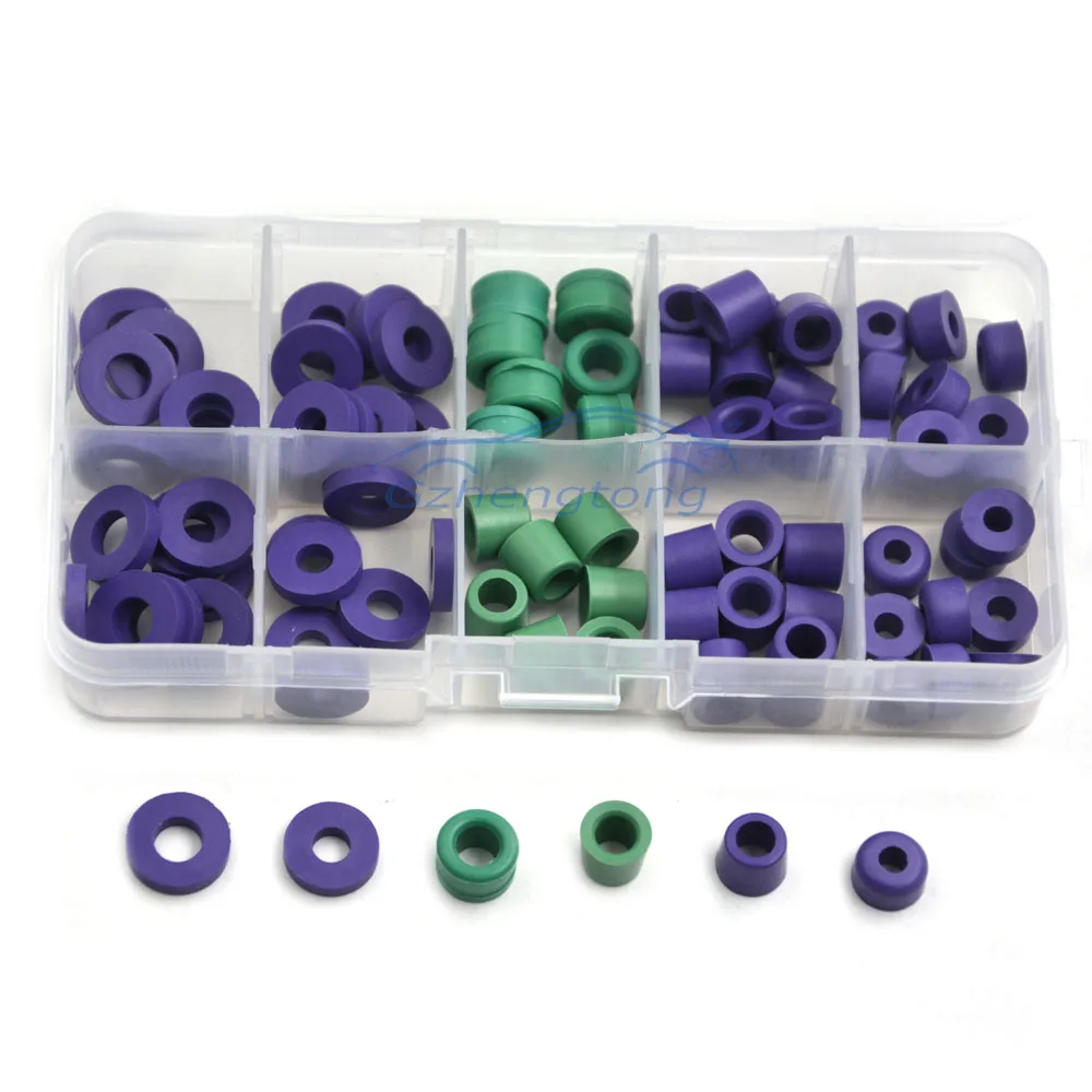 

90pcs/Set O-ring Kit R134a Car Air Conditioning Refrigerant Table Pipe Rubber Ring Seals Gaskets Seals Box Tool Parts
