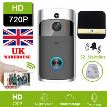 

Hot sale Wireless Smart WiFi Doorbell Door Bell Security Camera Intercom IP Ring Way Audio APP Control