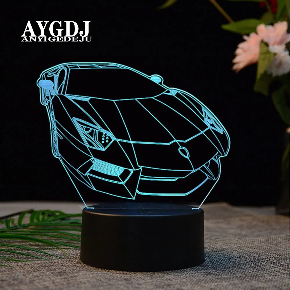 

Car 3D Lamp Creative 3D LED Night Lights Novelty Illusion Night Lamp 3D Illusion Table Lamp For Home Decorative Light