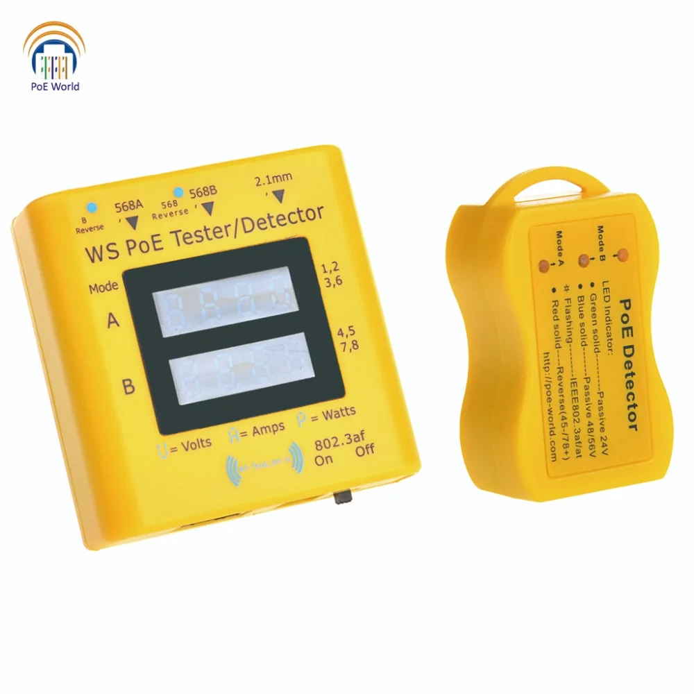 

PoE Tester Pocket-Sized PoE Detector Bundle Inline PoE Voltage & Current Tester PoE Detector for CCTV installation
