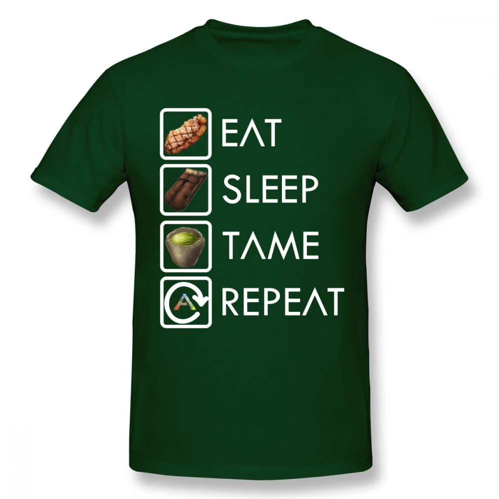 Мужская футболка Ark Survival Eat Sleep Tame Repeat большие размеры рубашка для команды на заказ