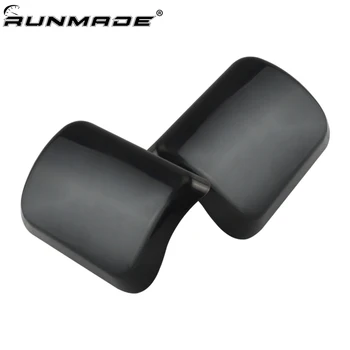 

runmade 1Pair Headlight Washer Nozzle Cover Cap Left Right Black 30698208 30698209 for 2002-2006 Volvo XC90