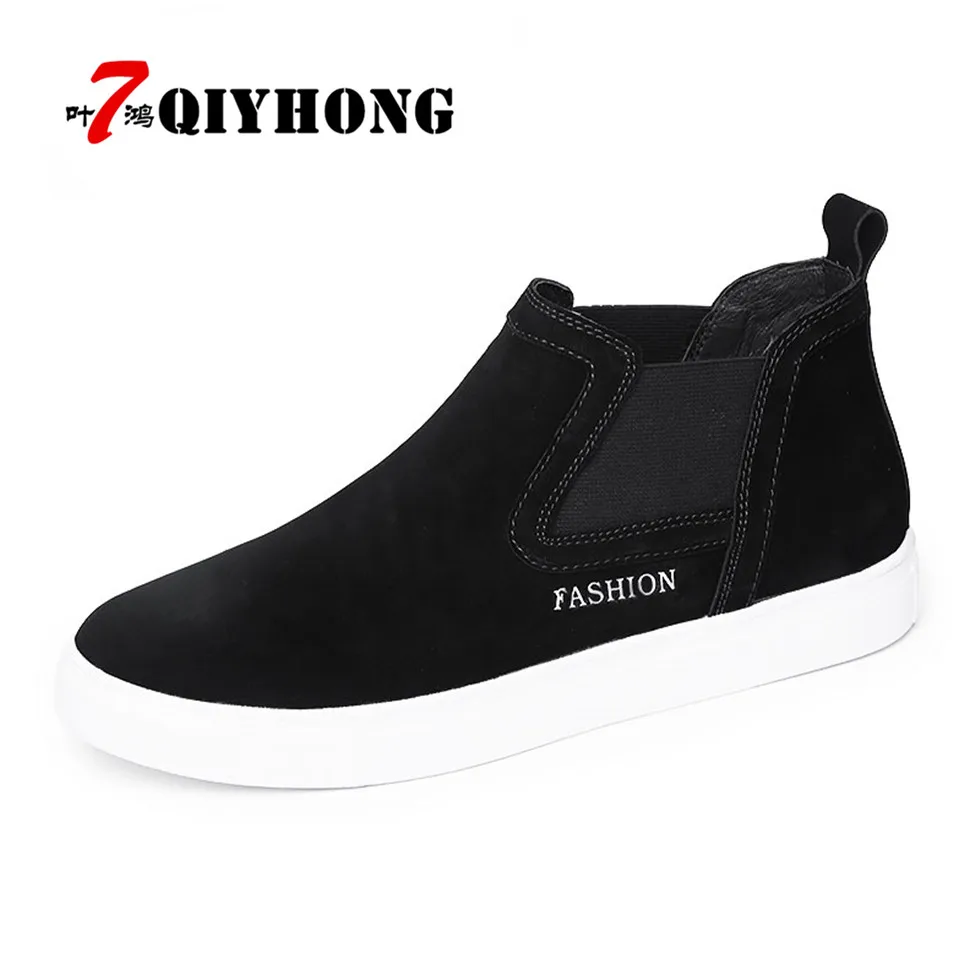 

2018 New Fashion QIYHONG Big Size Men Snow Boots Plush Super Warm Suede leather Boots Men boots Work Shoes