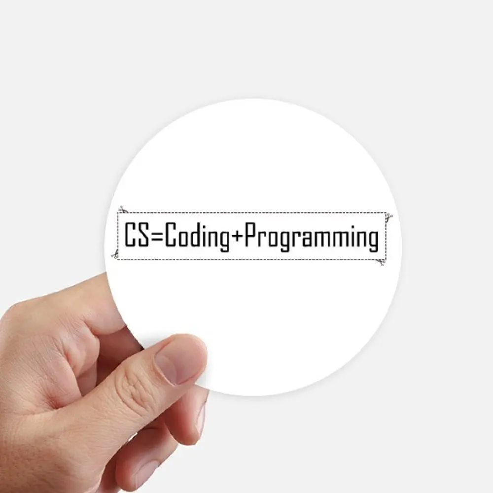 

DIYthinker CS Contains Coding And Programming Round Stickers 10cm Wall Suitcase Laptop Motobike Decal 8pcs