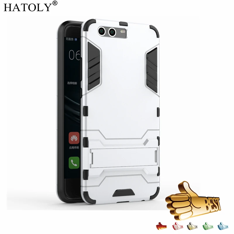 HATOLY For Armor Case Huawei P10 Plus 5.5&quot Shockproof Robot Hybrid Silicon Rubber Hard Back Phone Cover |