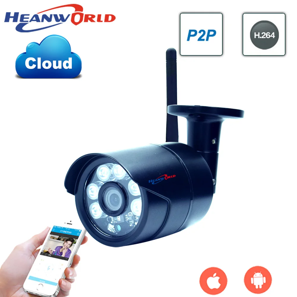 Наружная Водонепроницаемая беспроводная IP камера Heanworld 1080 МП P Wi Fi micro SD карта веб