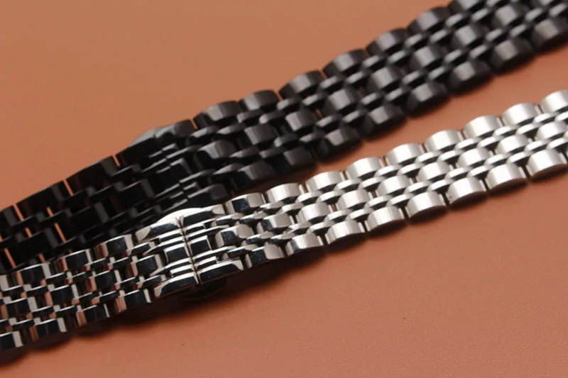 2017 Promotion watch accessories watchband for wrist watch smart watch polished beautiful watch straps silve black metal 20 22mm 2017 Promotion watch accessories watchband for wrist watch smart watch polished beautiful watch straps silve black metal 20 22mm