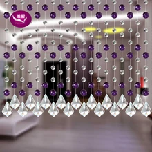 Новинка 24 м/лот украшение дома окна крыльцо раздвижная дверь высокого класса занавес индивидуальный кристалл стеклянный шарик занавес