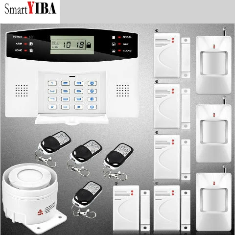 SmartYIBA сигнализации жилых Беспроводной охранных Системы голосовые подсказки умный дом GSM Сенсор движения Авто набор SMS итальянский чешский