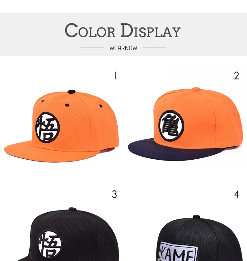 Goku Dragon Ball Cap Female Snapback Baseball Cap Women Black Trucker Cap Casual Dad Hats for Men Embroidery Bone BQM-CZX72