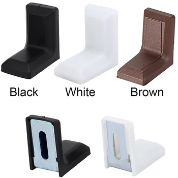 

Black and White Brown Furniture Hardware Fittings 29mm x 29mm x 18mm Metal Plastic Two-hole Small Angle Code Triangular Bracket