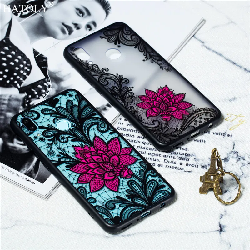 

Huawei Honor 8 Pro Case Cover Silicone Phone Case For Huawei Honor V9 Cover Lace Rose Flower Case Huawei Honor 8 Pro