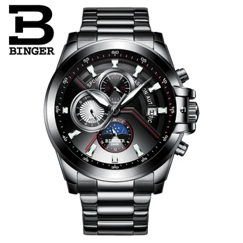 

New Luxury Brand BINGER Watches Men Automatic mechanical Watch Fashion week Date Watch Reloj Hombre Sport Clock Male relogio