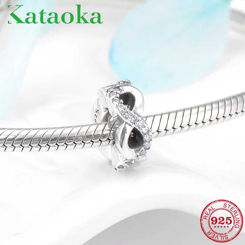 

Fashion accessories 925 Sterling Silver hollow Eight Connect CZ beads Fit Original Pandora Charm Bracelet Jewelry making