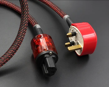 

Hi-End Hifi Audio Power Cord with UK Plug Power Line Power Filter UK Power Cable hifi audio amp cable