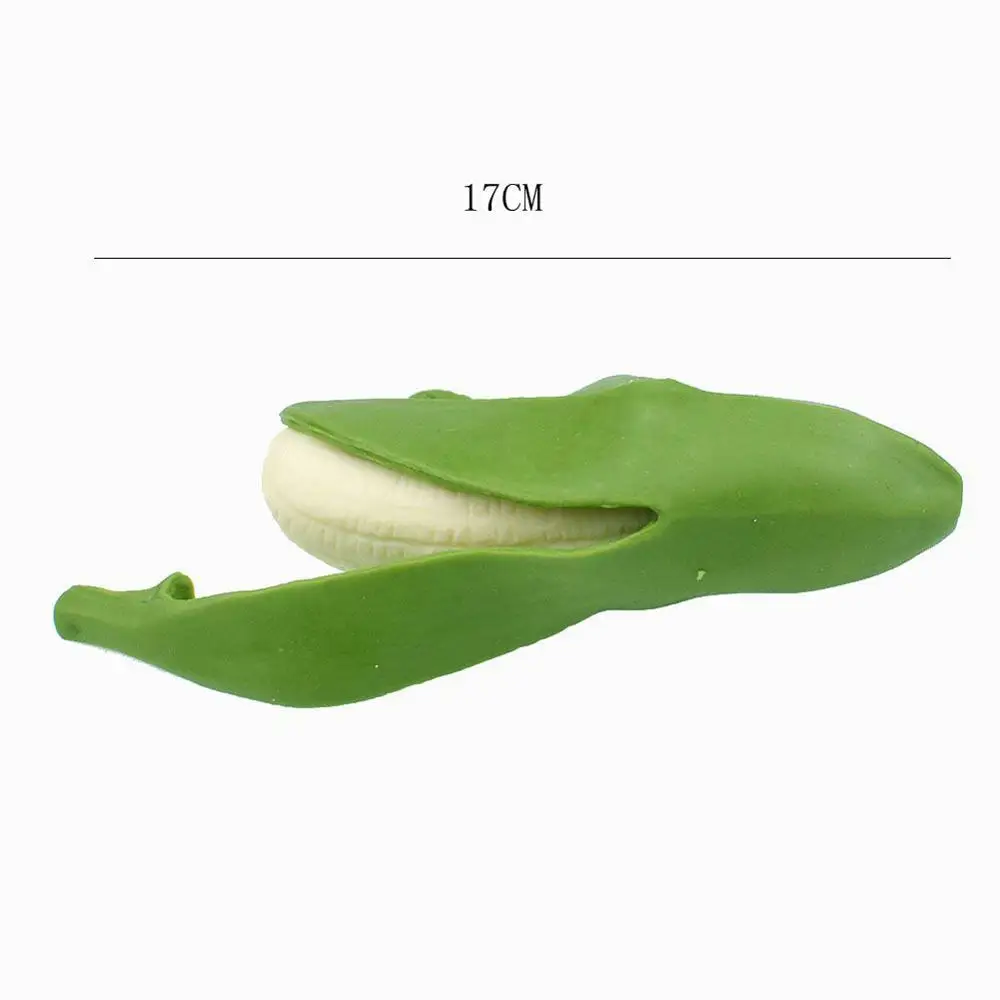 Творческие Фрукты реалистично Poke открытый зеленый банан игрушка шалость интересные подделки банан мягкая резиновая игрушка первое апреля подарок на день