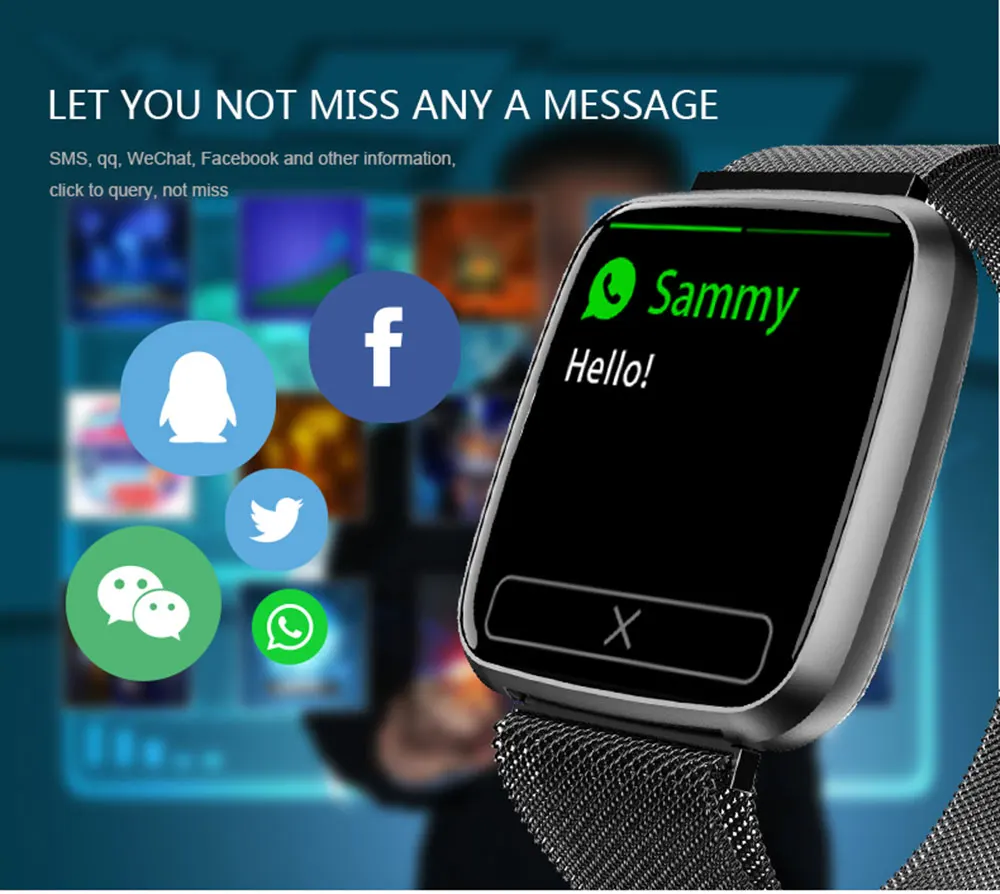 Смарт-часы с Bluetooth, мужские часы для измерения артериального давления, женские Смарт-часы, водонепроницаемые спортивные часы с трекером, WhatsApp для Android Ios