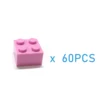 60pcs DIY Building Blocks Thick Figures Bricks 2x2 Dots Educational Creative Size Compatible With 3003 Plastic Toys for Children 2