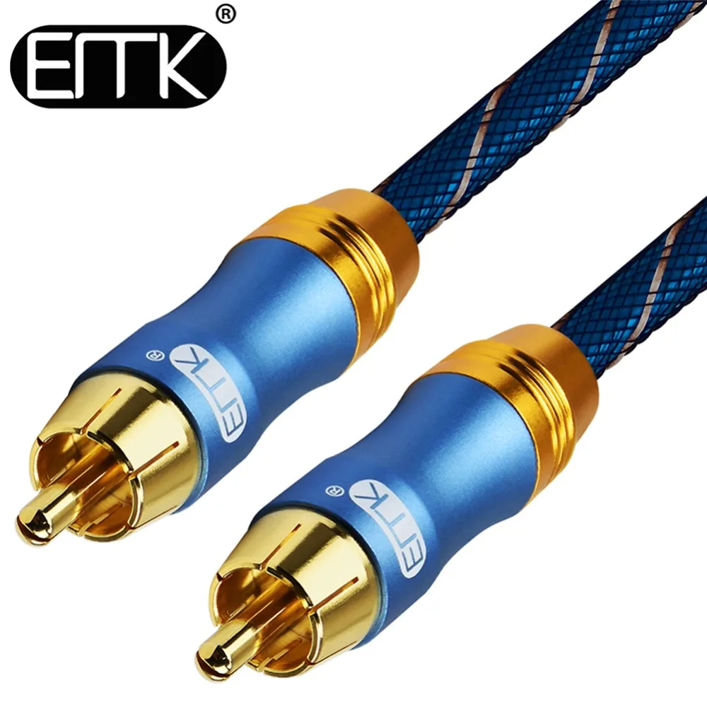 EMK Digital Audio Coaxial Cable OD8.0 6.0 Premium Stereo Audio Rca to