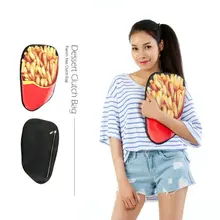 2016 neue ankunft funny französisch frites kupplung harajuku ulzzange stil neuheit sommer tasche mädchen geldbörse
