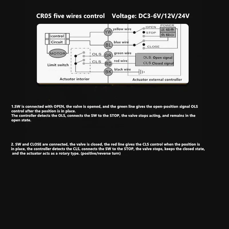 DC12V двухстороннее 5 проводное управление с обратной связью сигнала латунный