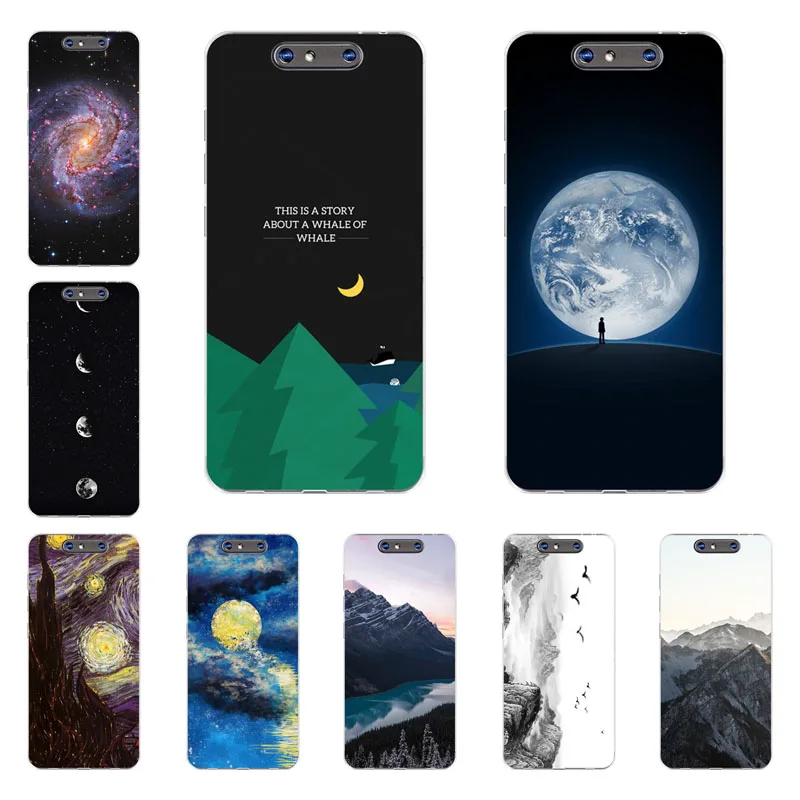 

zte blade V8 case,Silicon Mountain peaks Painting Soft TPU Back Cover for zte blade V 8 protect Phone shell