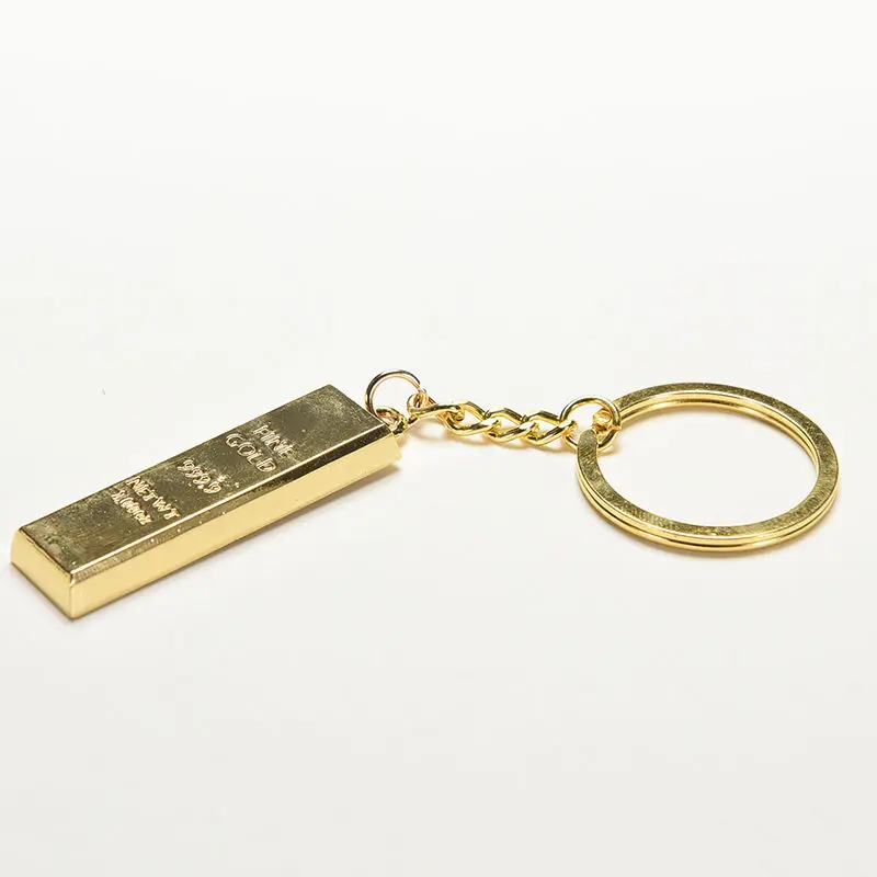 

The Best Gift For BoysCreative Funny Fashion Trinkets Keychain Alloy Metal Key Chain Gold Bullion Key Chains Brand 51.5cm